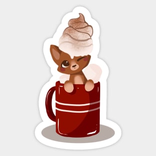 Hot Cocoa Kitty Sticker